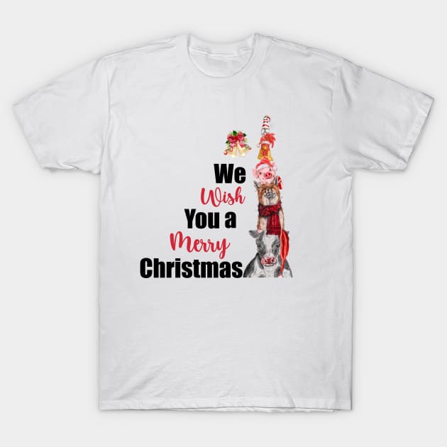 We Wish You A Merry Christmas T-Shirt by Athikan